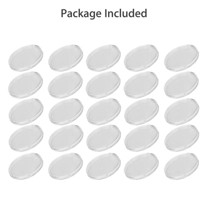 40.6 mm Coin Holder Capsules Round Plastic Clear Coin Container Case for Coins Storage, 25Pcs