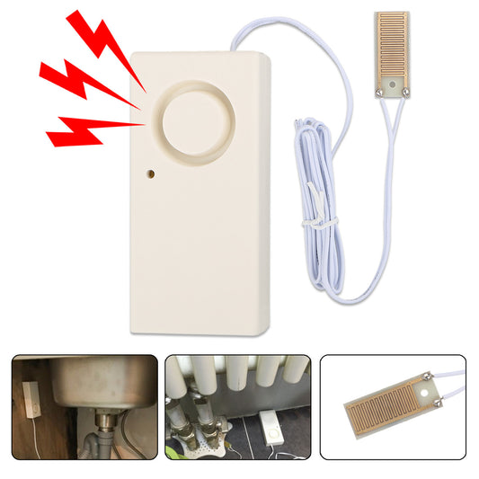 130dB Home Water Leak Leakage Detection Detector Sound Alarm Flood Sensor Siren for Home Security, Basement, Floor
