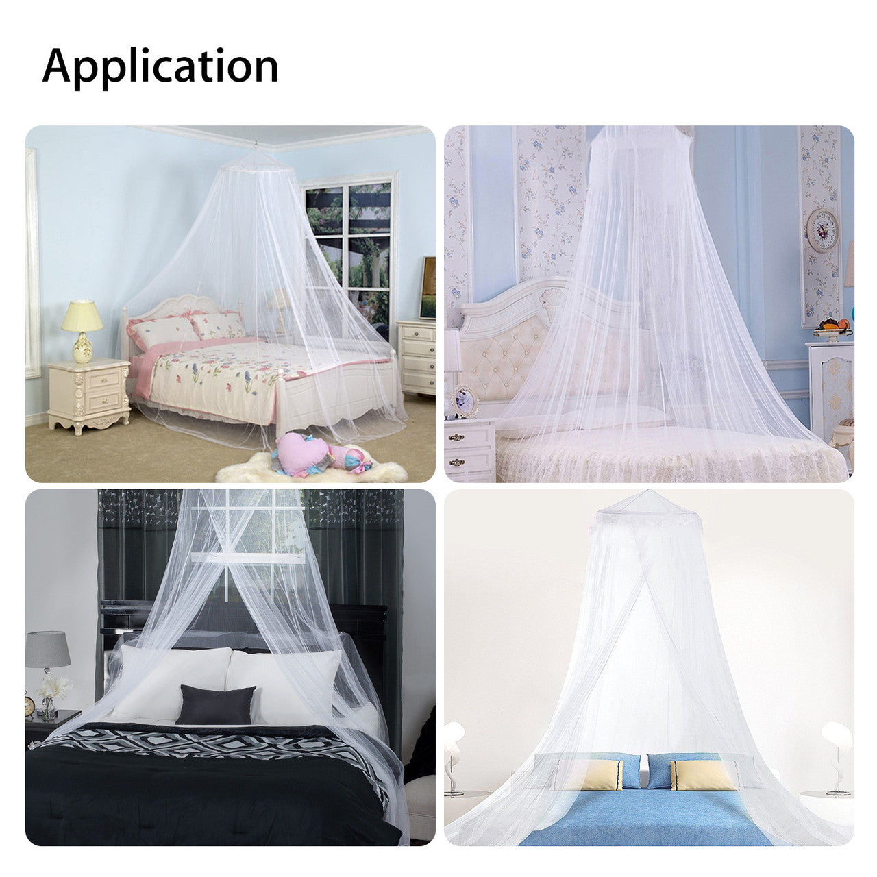 Mosquito Net, Elegant Bed Canopy, Ideal for Indoors or Outdoors, Covering Beds, Cribs, Hammocks