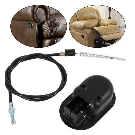 Universal Plastic Sofa Chair Recliner Release Pull Handle Replacement Parts with Cable Fits for Ashley and Most Major Recliner Brands Sofa, Exposed Cable Length 4.75", Total Length 36"