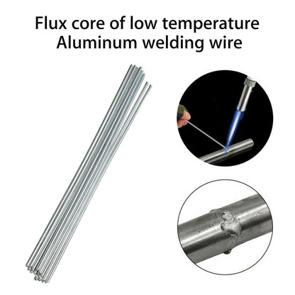 Aluminum Welding Rods, 20-Pack Universal Low Temperature Aluminum Welding Cored Wire for Electric Power, Chemistry, Food, Silver 1.6mm500mm