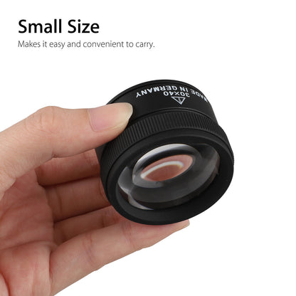 40X Optics Magnification Loupes Jewelry Magnifier Loop Microscope Magnifying Glass Lens Portable for Jeweler,Coins,Stamps