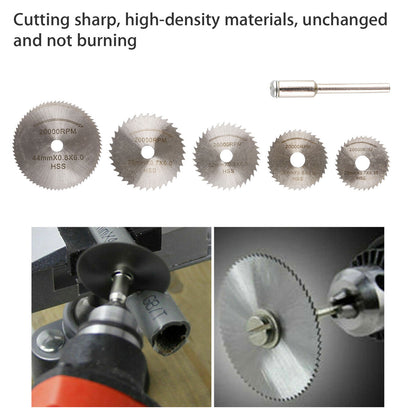 Cutting Wheel Set for Rotary Tool, Diamond Cutting Wheel HSS Mini Saw Blades and Resin Cut Off Disc Combo Cutter Kit with Mandrels for Wood Glass Plastic Stone Metal, 30PCS