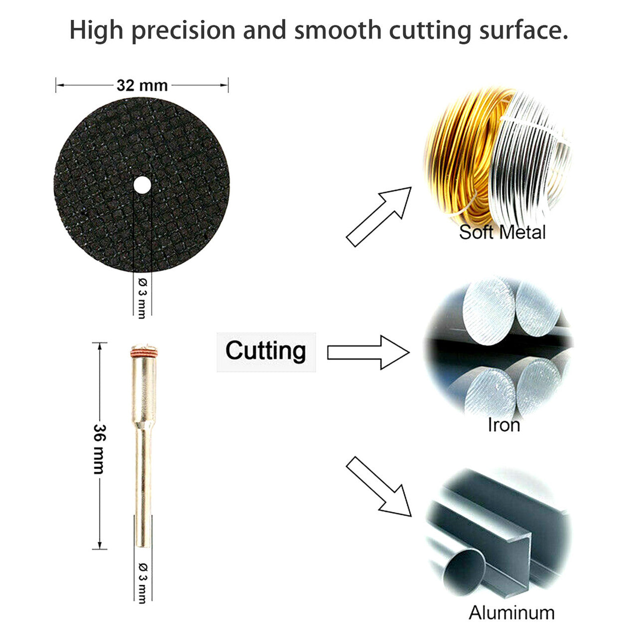 Cutting Wheel Set for Rotary Tool, Diamond Cutting Wheel HSS Mini Saw Blades and Resin Cut Off Disc Combo Cutter Kit with Mandrels for Wood Glass Plastic Stone Metal, 30PCS