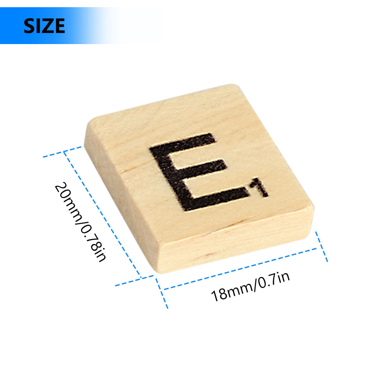 Wood Letter Tiles, Scrabble Letters for Crafts, A-Z Capital Letters for Crafts Spelling, DIY Wood Gift Decoration, Making Alphabet Coasters and Scrabble Crossword Game, 100pcs