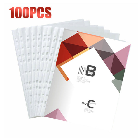 Sheet Protectors 9 x 12 Inches Clear Page Protectors with11 Holes, Plastic Sleeves for Binders, Top Loading Paper Protector Acid Free Letter Size, 100Pcs