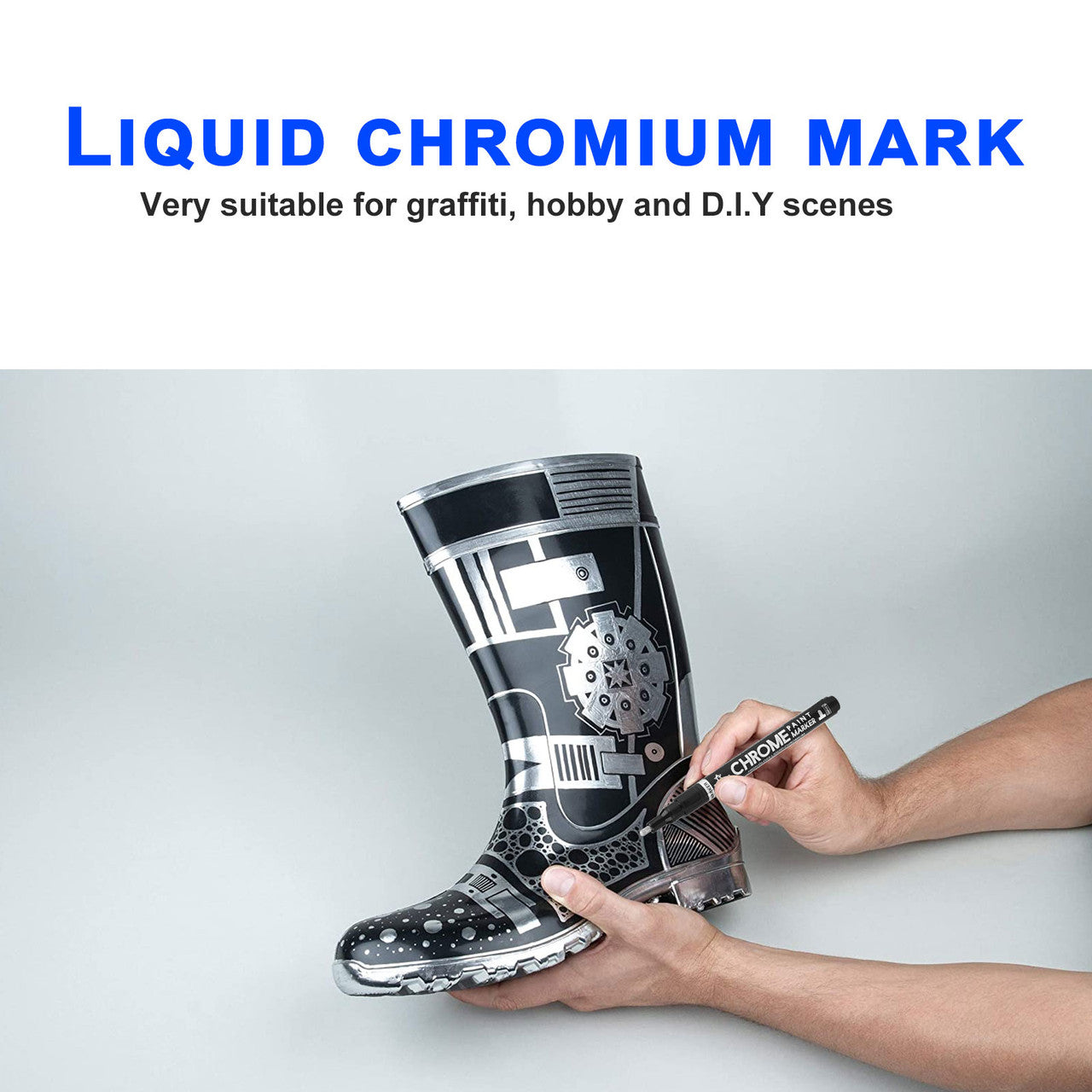 Liquid Chrome Pump Marker for DIY, Make Up, Model Building and more, 1mm