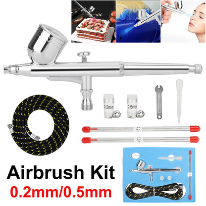 Dual Action Air Brush Airbrush Kit for DIY, Hobby. Fashion and more.