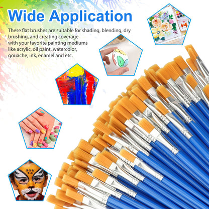 Hobby Artist Paint Brushes Set, 100pcs