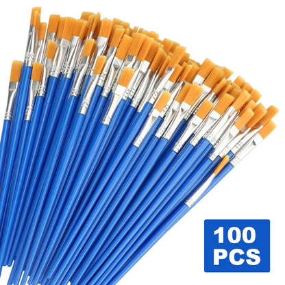 Hobby Artist Paint Brushes Set, 100pcs