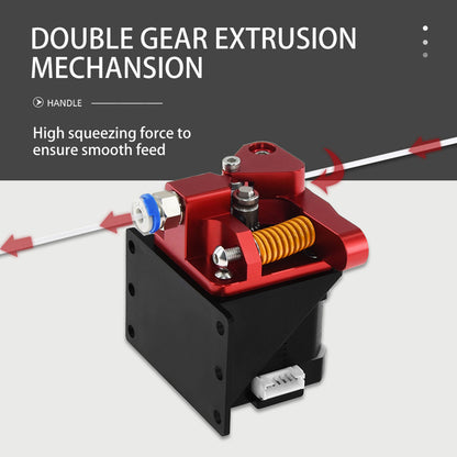 Red Double Pulley Extruder for 3D Printers