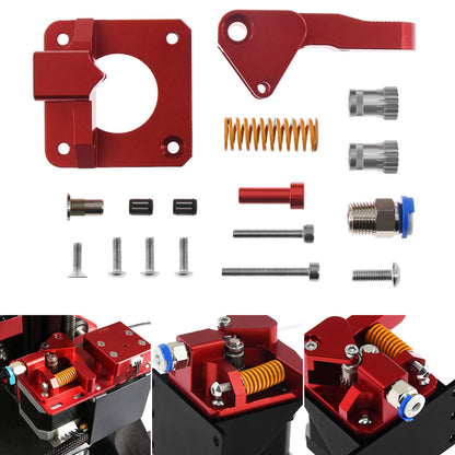 Red Double Pulley Extruder for 3D Printers