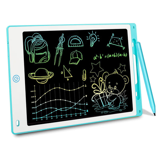 12" LCD Kids Learning Tablet Button Cell Powered with Eye Protection