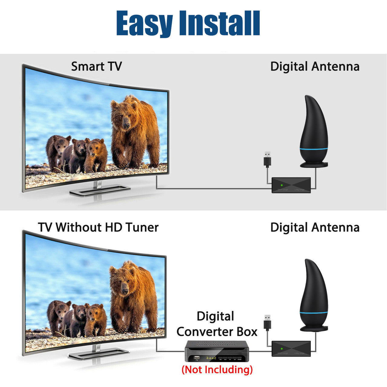 New Indoor HDTV Antenna with a Unique Design and Strong Signal Reception, Easy to Install