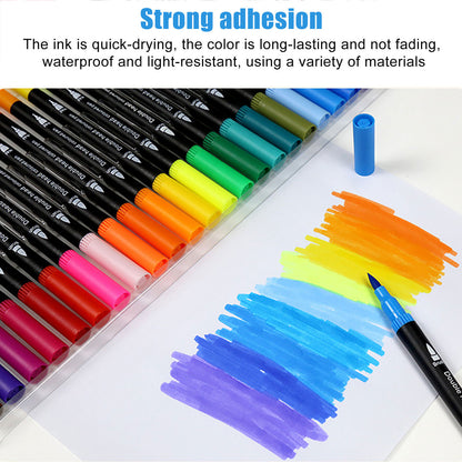 24 Packs Acrylic Fine Tip Pens - Dual Side Fine Tip Extra Fine Tip Paint Markers