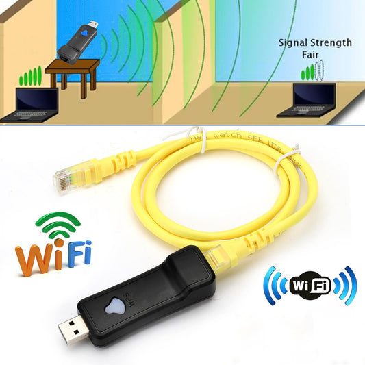 WiFi to RJ45 Converter - for PC Laptop TV Apple MacBook Printer, Converter LAN Cable Network Socket Switch Port Plug