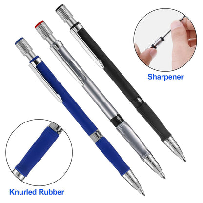 6 Pcs Mechanical Drafting Clutch Pencil - 2.0mm Mechanical Pencil Set,for Art Sketching Carpenter Draft Drawing Writing Crafting