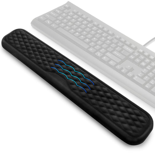 Memory Foam Keyboard Wrist Rest - Massage Pattern design,Non-Slip Silicone Base,Ergonomic Support for Computer, Typing, and Gaming,Relieve Wrist Pain, Perfect Size for Standard Keyboards