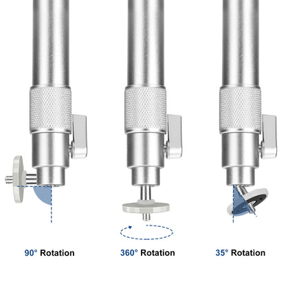 360° Rotatable Universal Extendable Projector Mount - Height Adjustable 10.83" to 19.69", Load Capacity 11 lbs,Ideal for Wall or Ceiling Installation