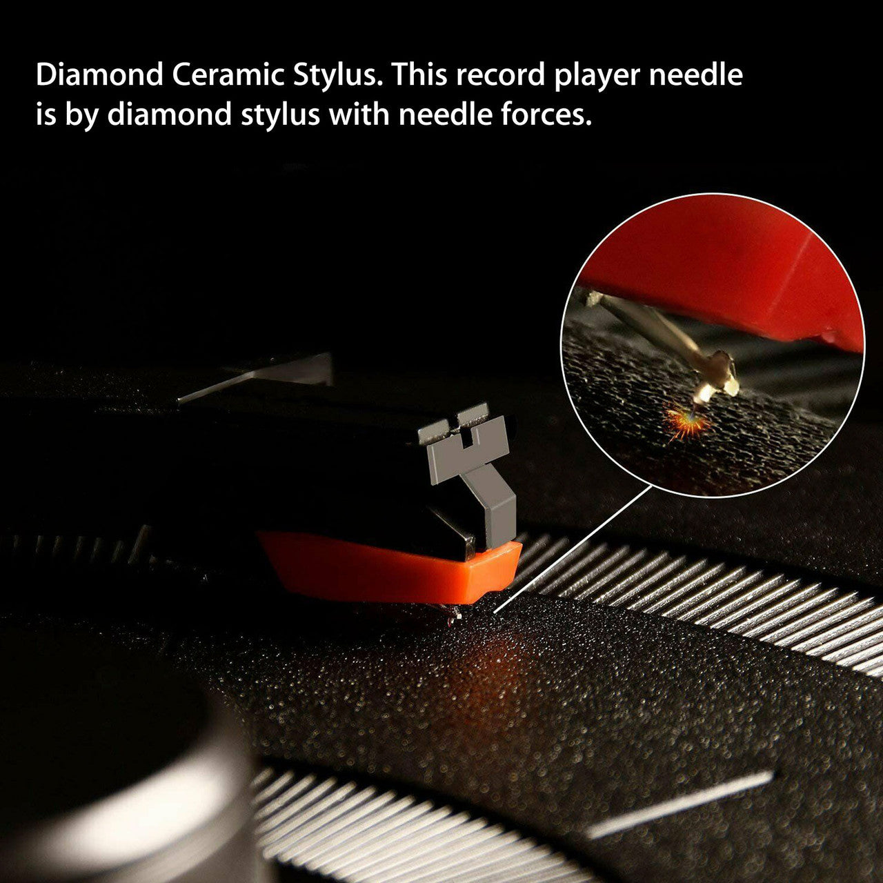 Diamond Stylus Replacement for Turntable, LP, Phonograph, 3pcs