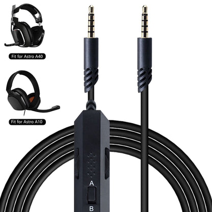 A&B Modes Replacement Astro Mute Astro A40 Cord Aux Cable with Volume Control and Mic Compatible with Astro A10 A40 A30 A50 Headsets to Xbox One PS4 PC Gaming Mobile MixAmp