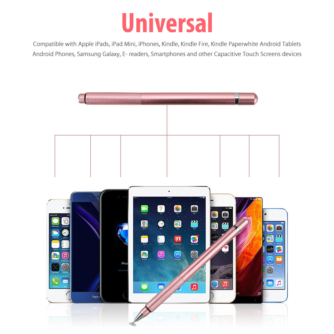 2 in 1 Universal High Sensitivity and Precision Stylus Pen Replacement for Touch Screen Tablets