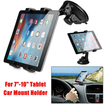 360° Rotation Car Mount Windshield Desk Dashboard for iPad Pro 9.7 iPad Mini 4/3/2/1 Samsung Galaxy Tab E 9.6/8.0 A 7.0/8.0/9.7 and All 7-10 inch Tablets