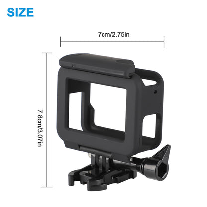 Frame Mount Housing Case Compatible with GoPro Hero 7, Hero 6, Hero 5, Hero (2018) Cameras, Black