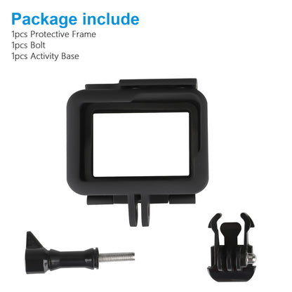 Frame Mount Housing Case Compatible with GoPro Hero 7, Hero 6, Hero 5, Hero (2018) Cameras, Black