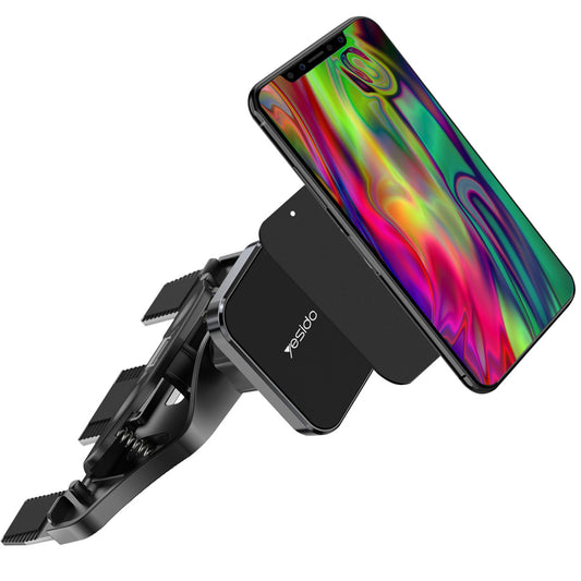 Universal Magnetic CD Slot Car Phone Mount, CD Player Phone Mount, Hands-Free Car Phone Holder with One Hand Operation Design, Compatible iPhone 12 Pro Max11/11Pro/Xs MAX/XR/XS/X/8, Galaxy S10/S10+/S9