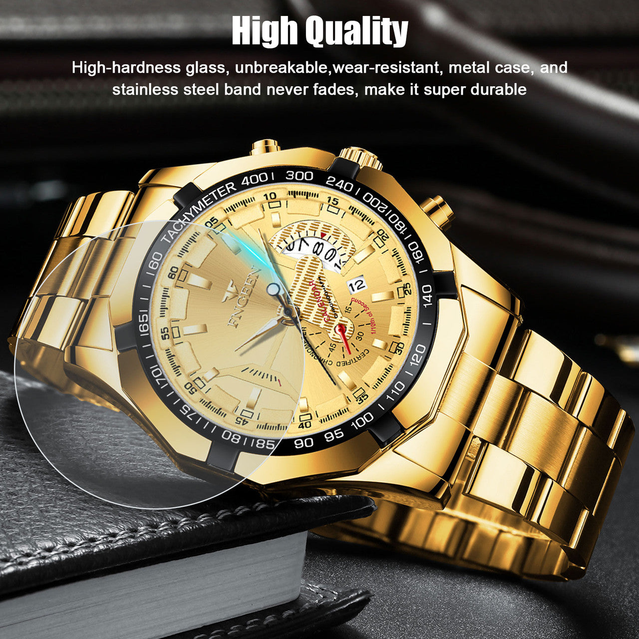 Stainless Steel Men's Fashion Quartz Watch, S001