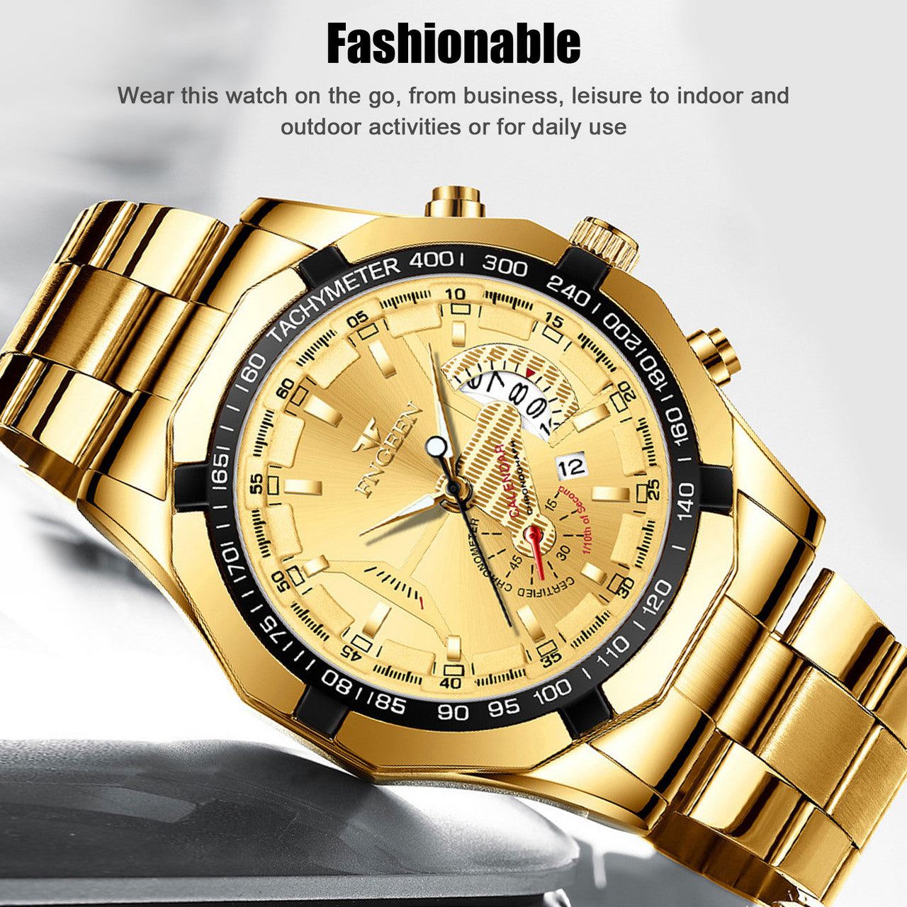 Stainless Steel Men's Fashion Quartz Watch, S001