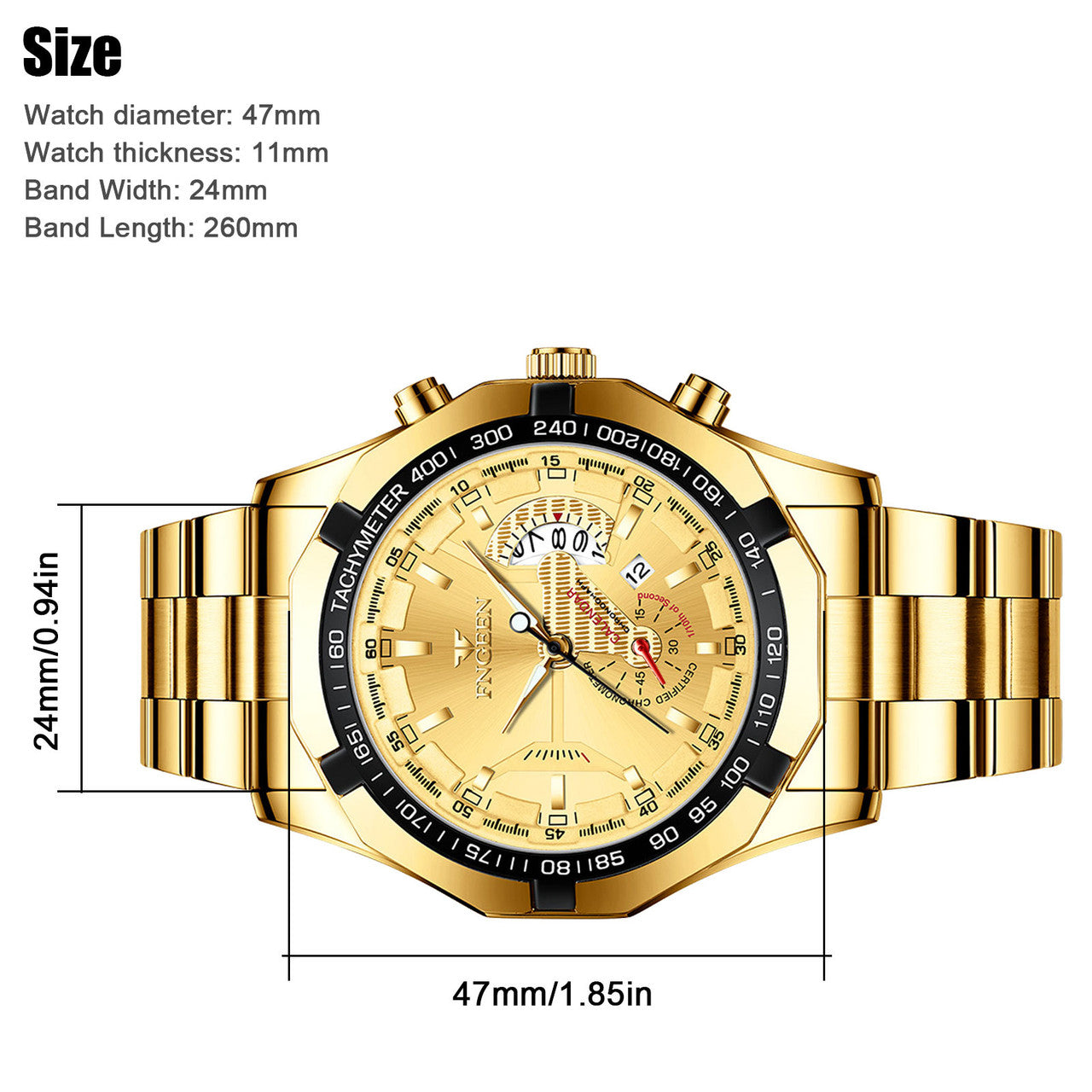 Stainless Steel Men's Fashion Quartz Watch, S001