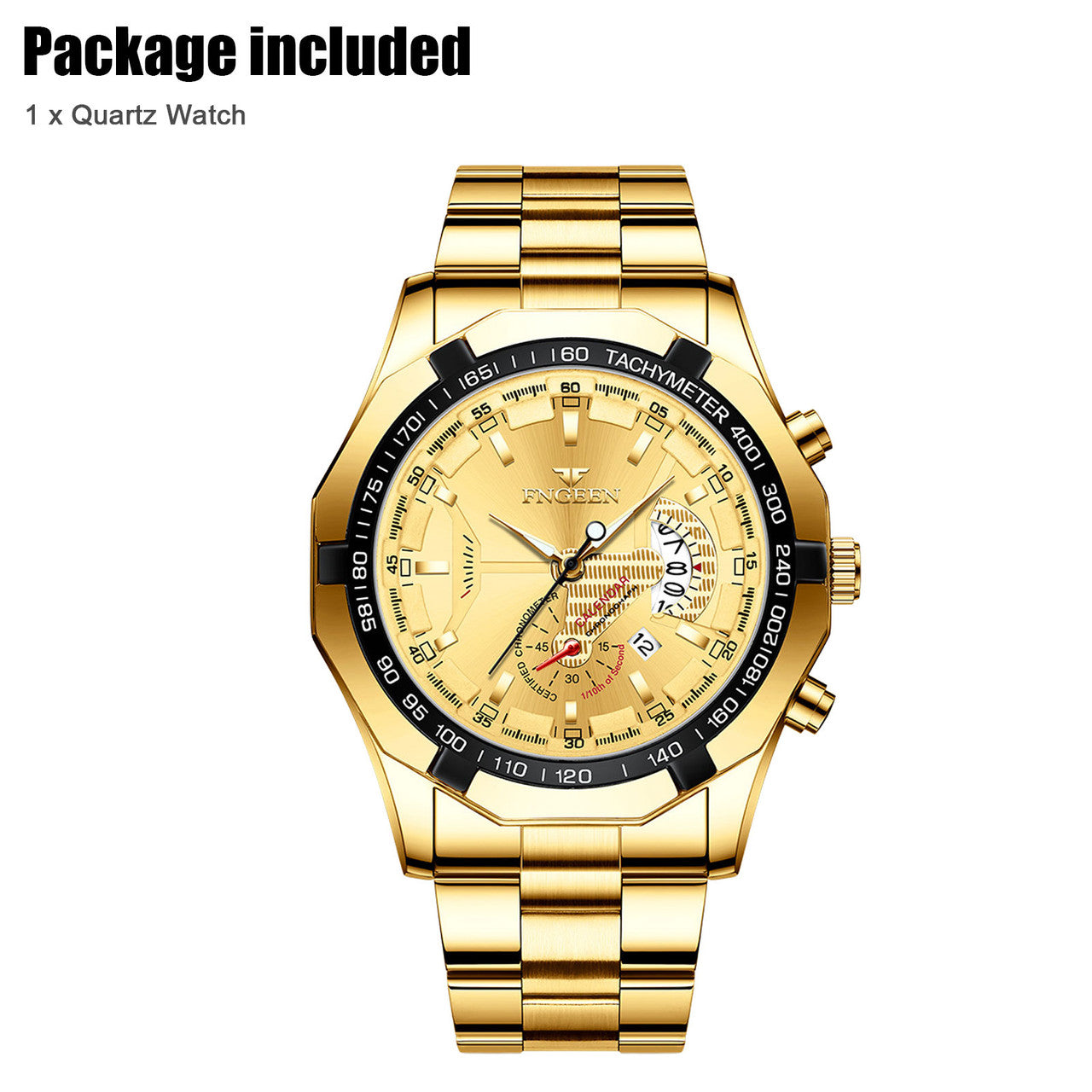 Stainless Steel Men's Fashion Quartz Watch, S001