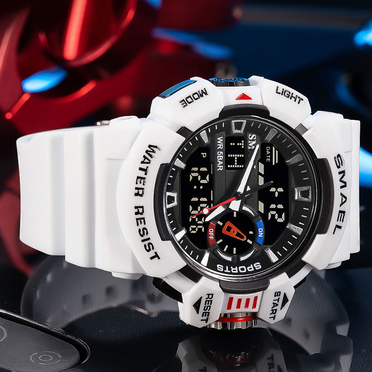 SMAEL Sport Watch Dual Time Men Quartz Watches Fashion LED Digital Wristwatches