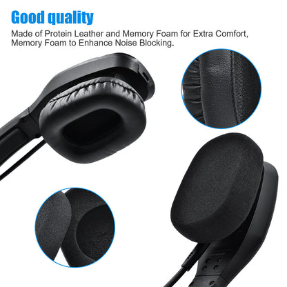 Replacement Headset Foam Cushion Kit Compatible with BlueParrott B450-XT, 6 Pcs