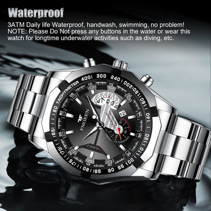 S001 Men's Quartz Watch with Luminous Hands, Hardened Glass, and Waterproof