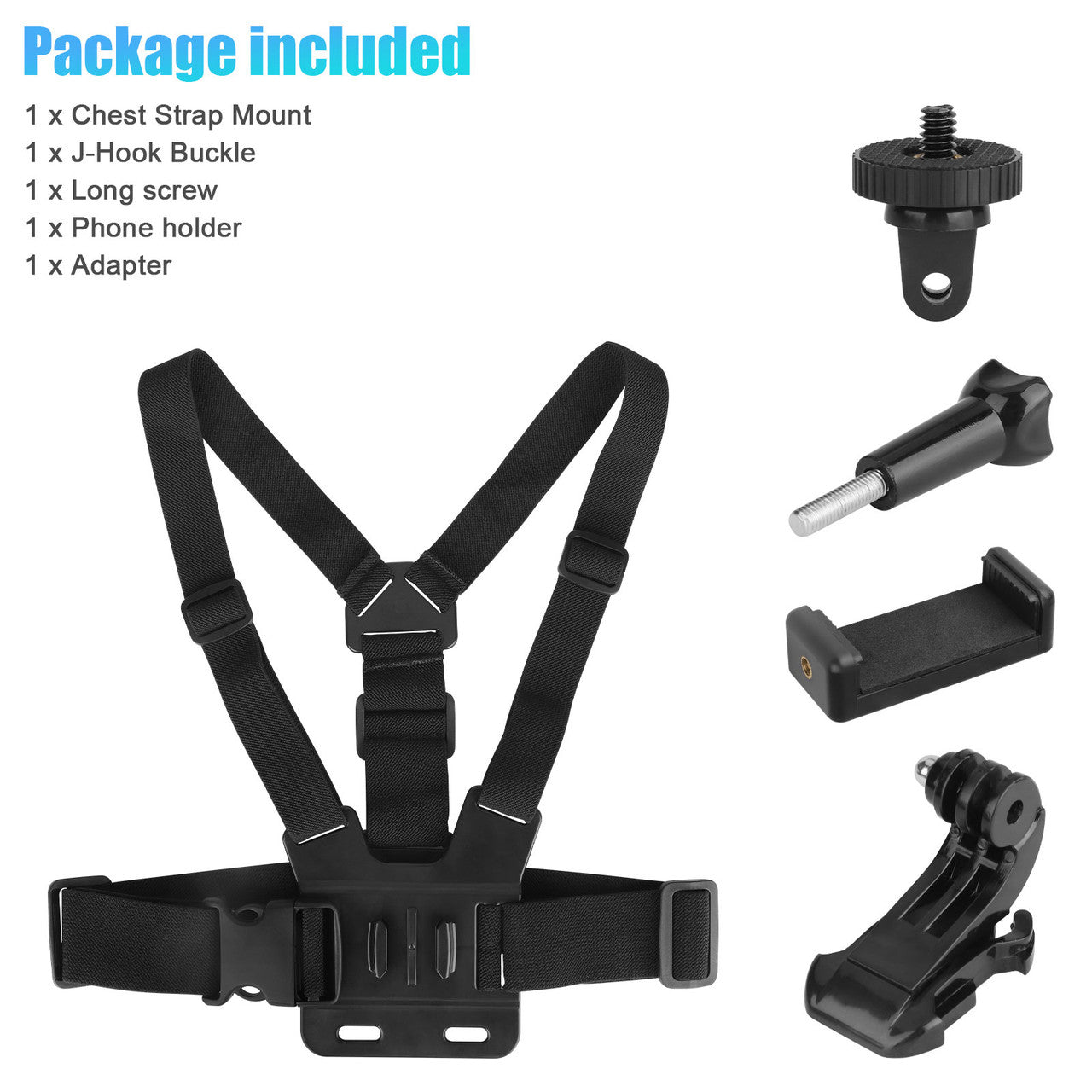 CN-26 Mobile Phone Chest Strap Mount for Travel, Secure and Stable