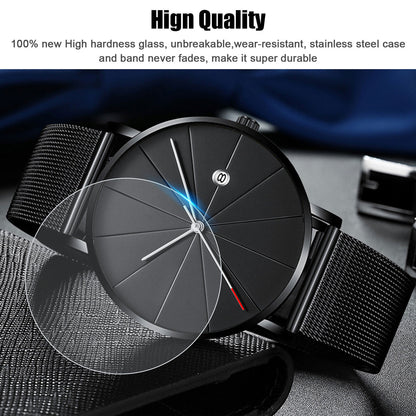 Fashionable Men Minimalist Stainless Steel Quartz Watch