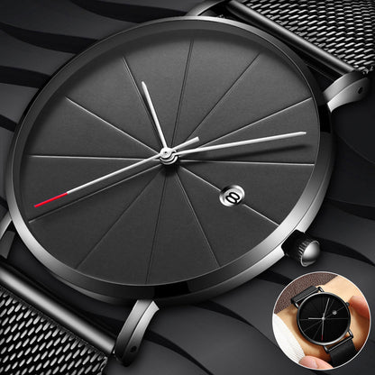 Fashionable Men Minimalist Stainless Steel Quartz Watch