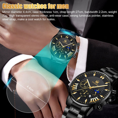 SHAARMS Men's Fashion and Waterproof Watch with Elegant Luminous Pointer Easy to Read