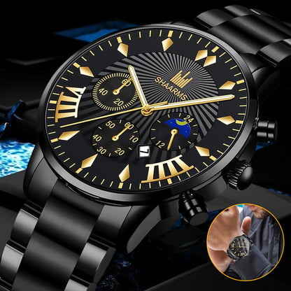 SHAARMS Men's Fashion and Waterproof Watch with Elegant Luminous Pointer Easy to Read