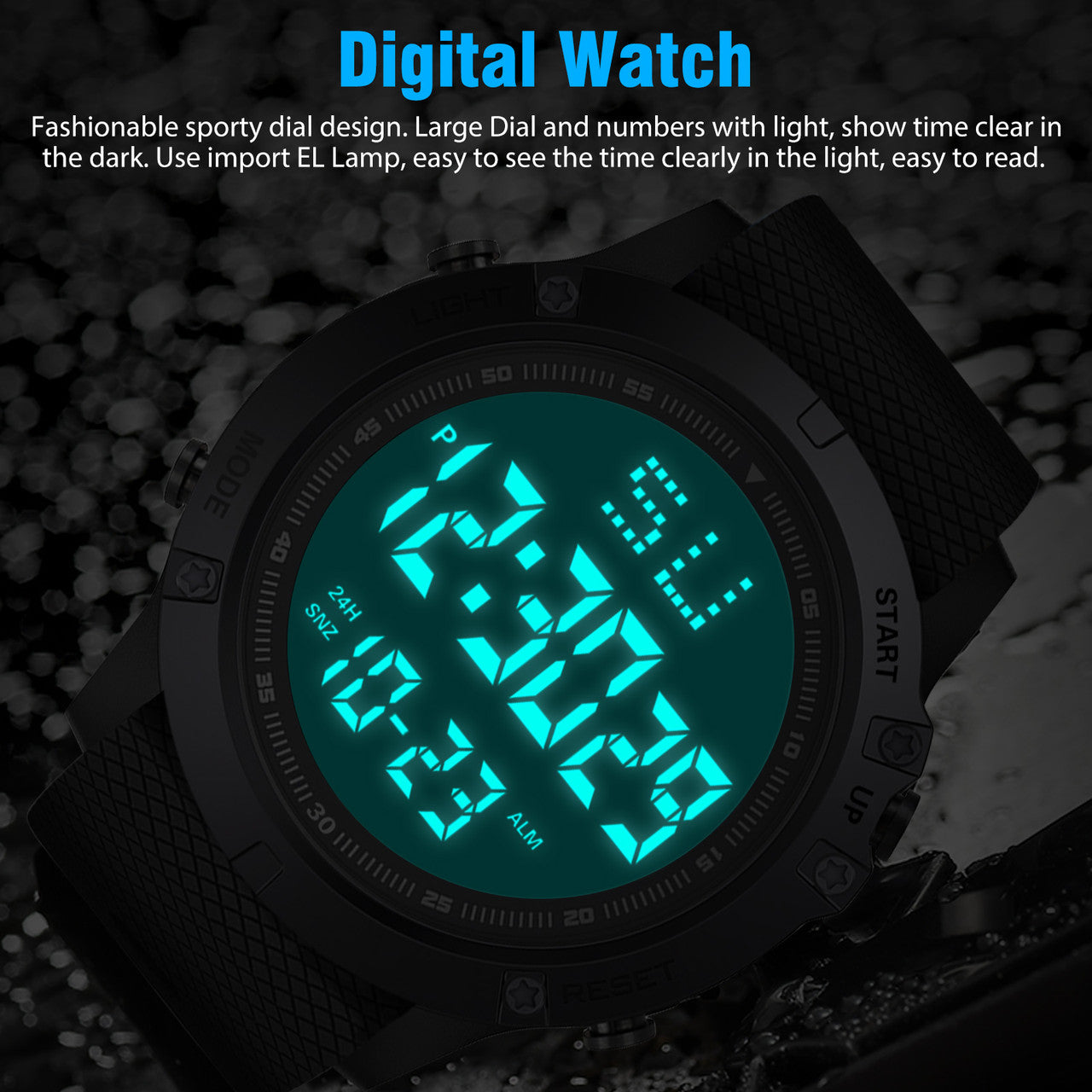 Men's Electronic Digital Shock Resistant Watch