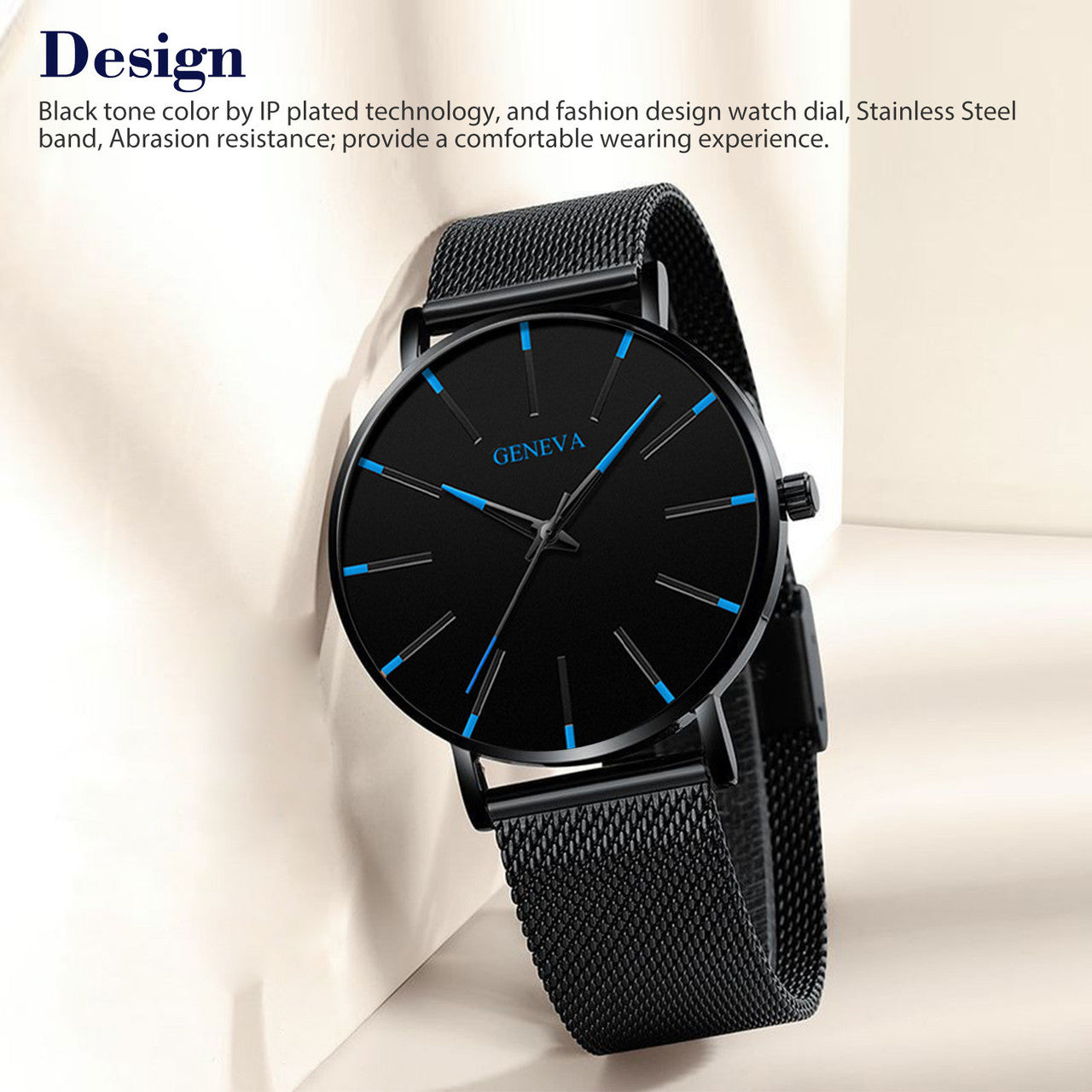 Men Luxury Stainless Steel Quartz Wrist Watch