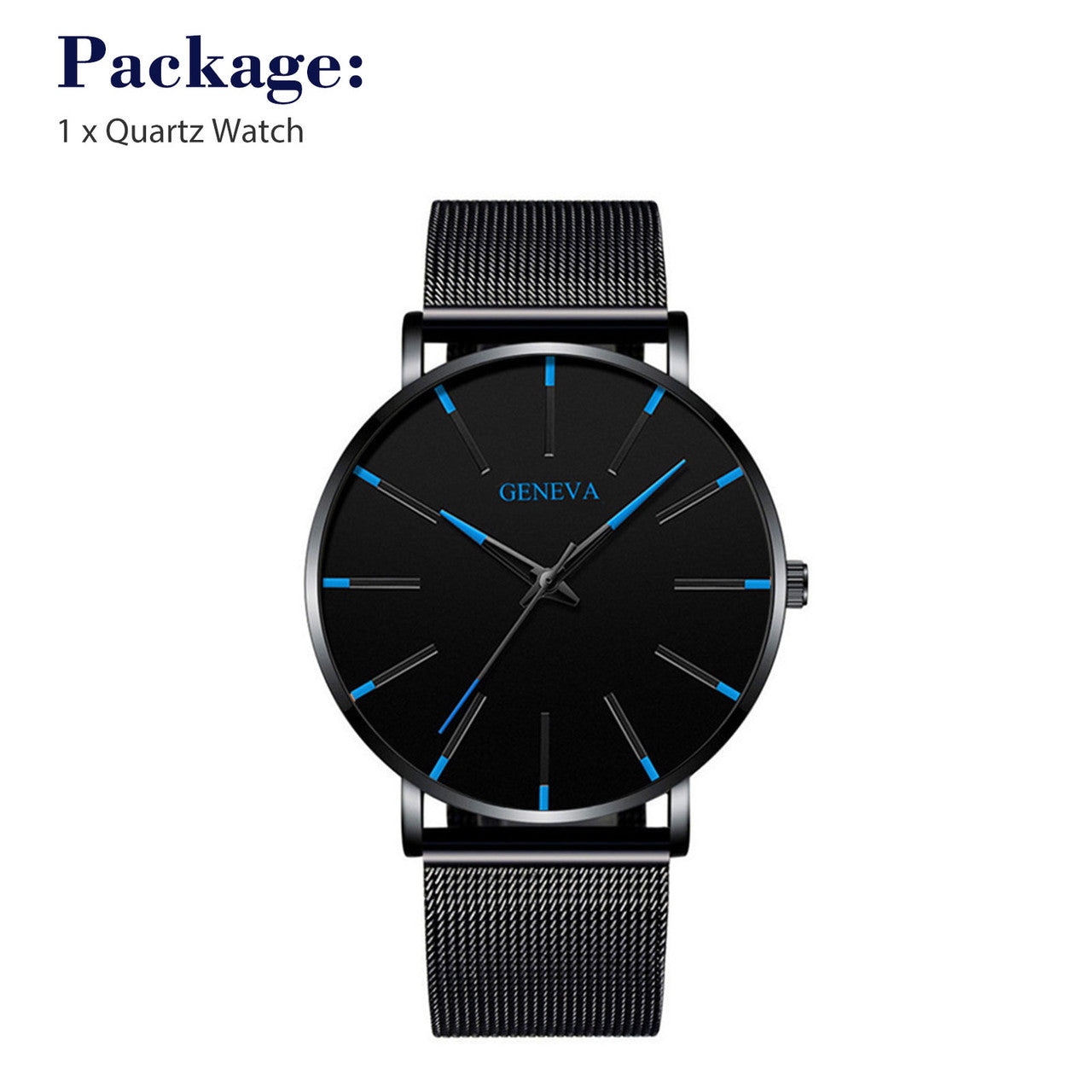 Men Luxury Stainless Steel Quartz Wrist Watch