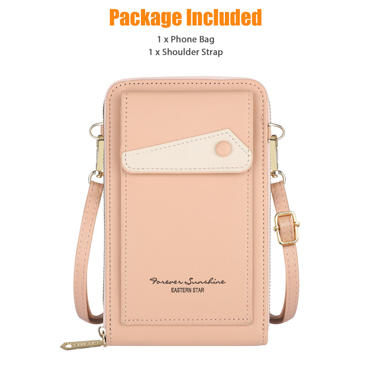 Small Crossbody Cell Phone Purse for Women-Mobile Phone Wallet Lanyard Handbag with Shoulder Wrist Strap, Waterproof Phone