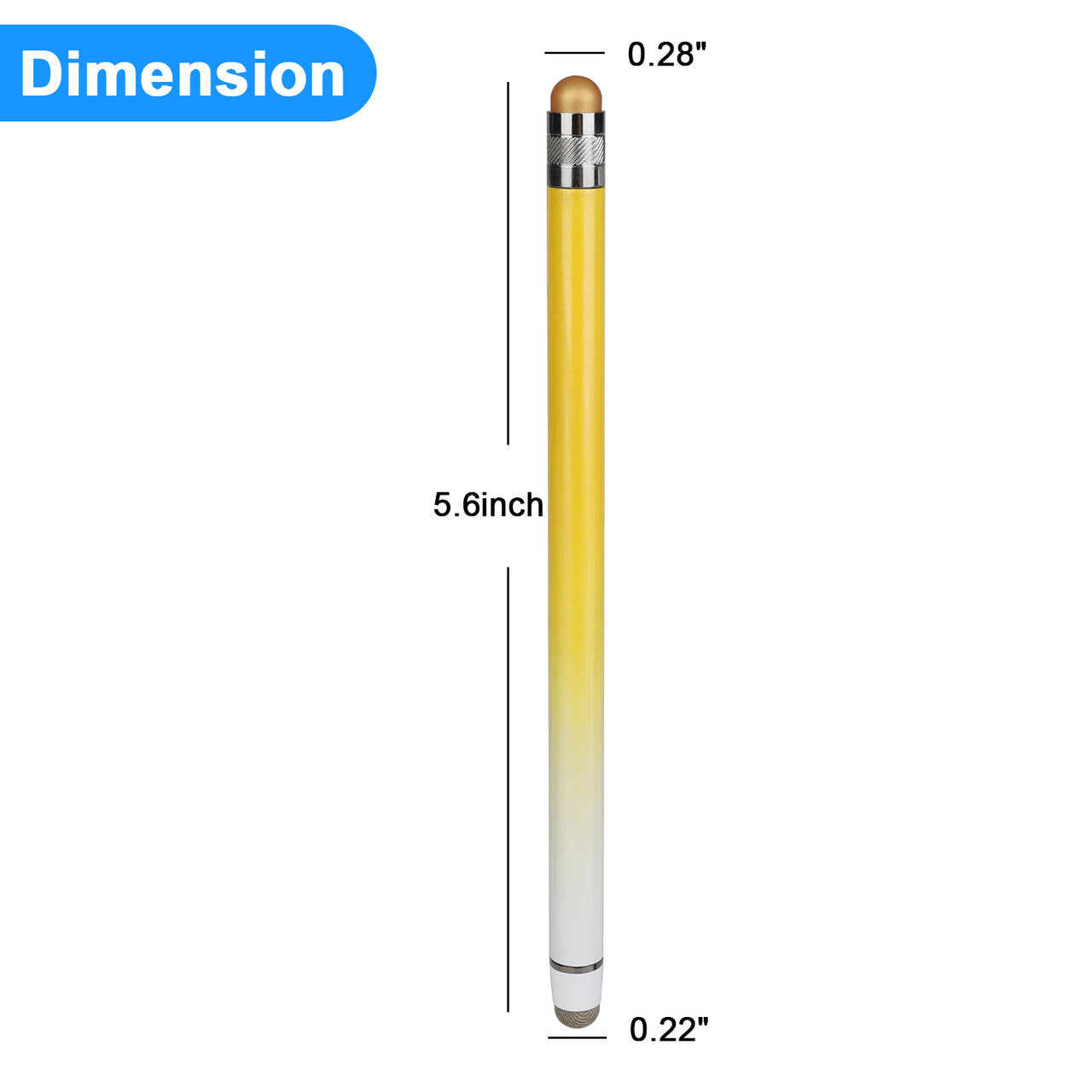 Stylus with High-Sensivity Fiber Tip / Stylus Dual-tip Universal Touchscreen Pen with 8 Extra Replaceable Fiber Tips (white pink purpe yellow)