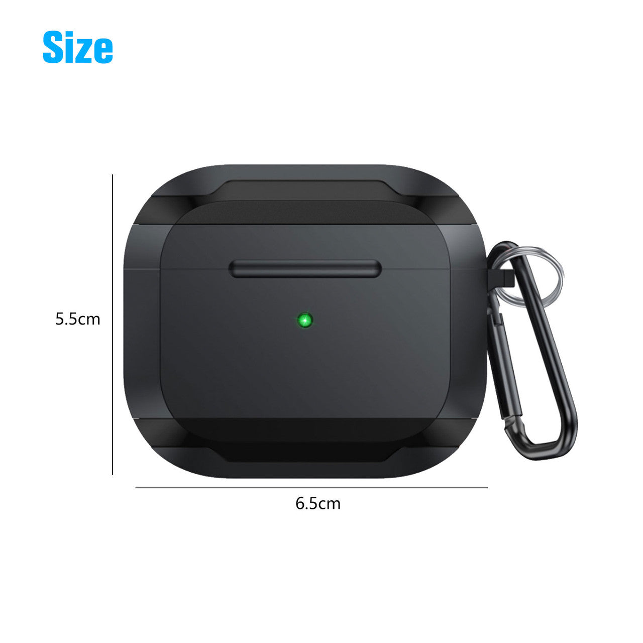 Airpods Pro 2nd Gen Case (2022) with Keychain - Soft Silicone Full Protective  for New Airpods Pro (Black)