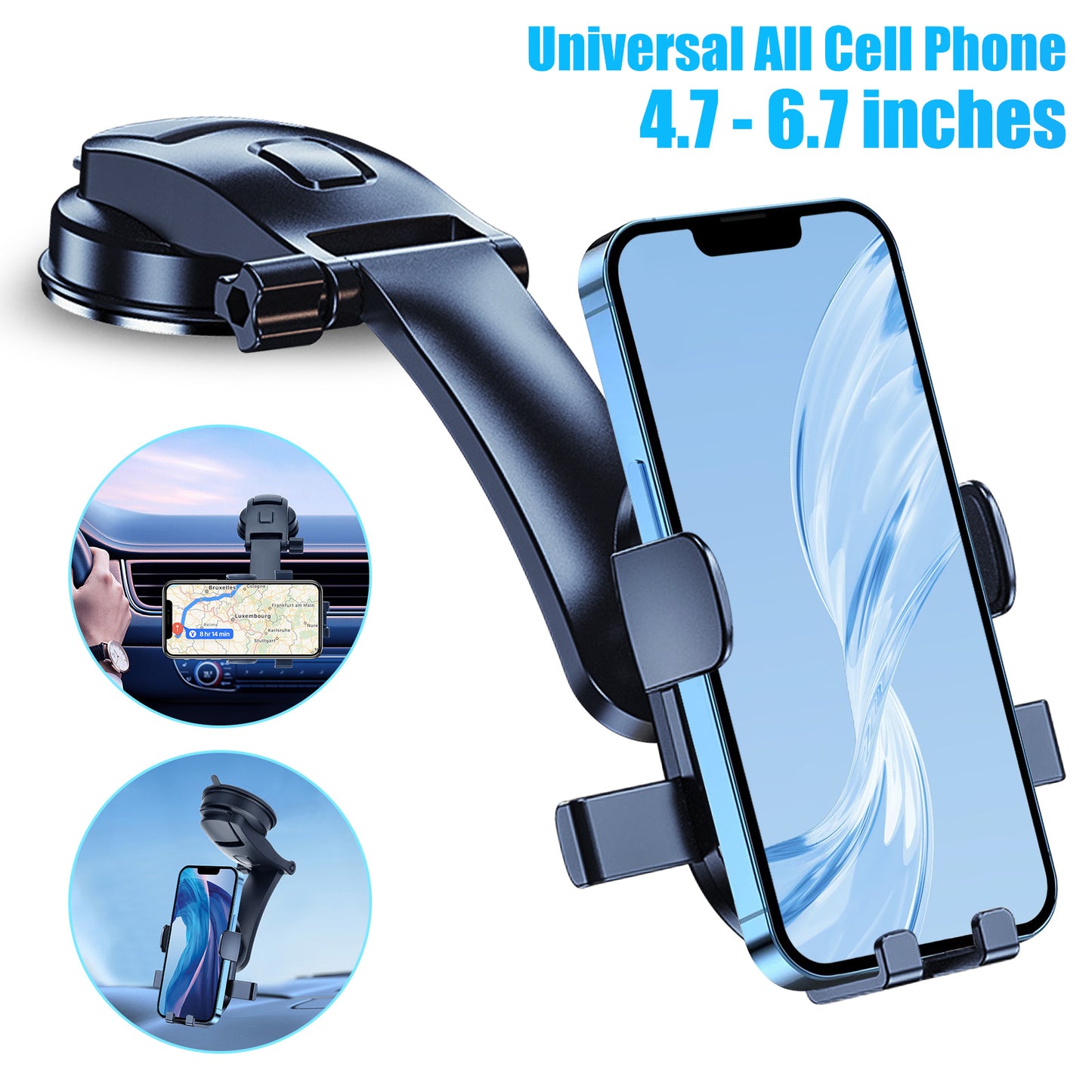 Car Phone Mount 360° Universal Car Cell Phone Holder