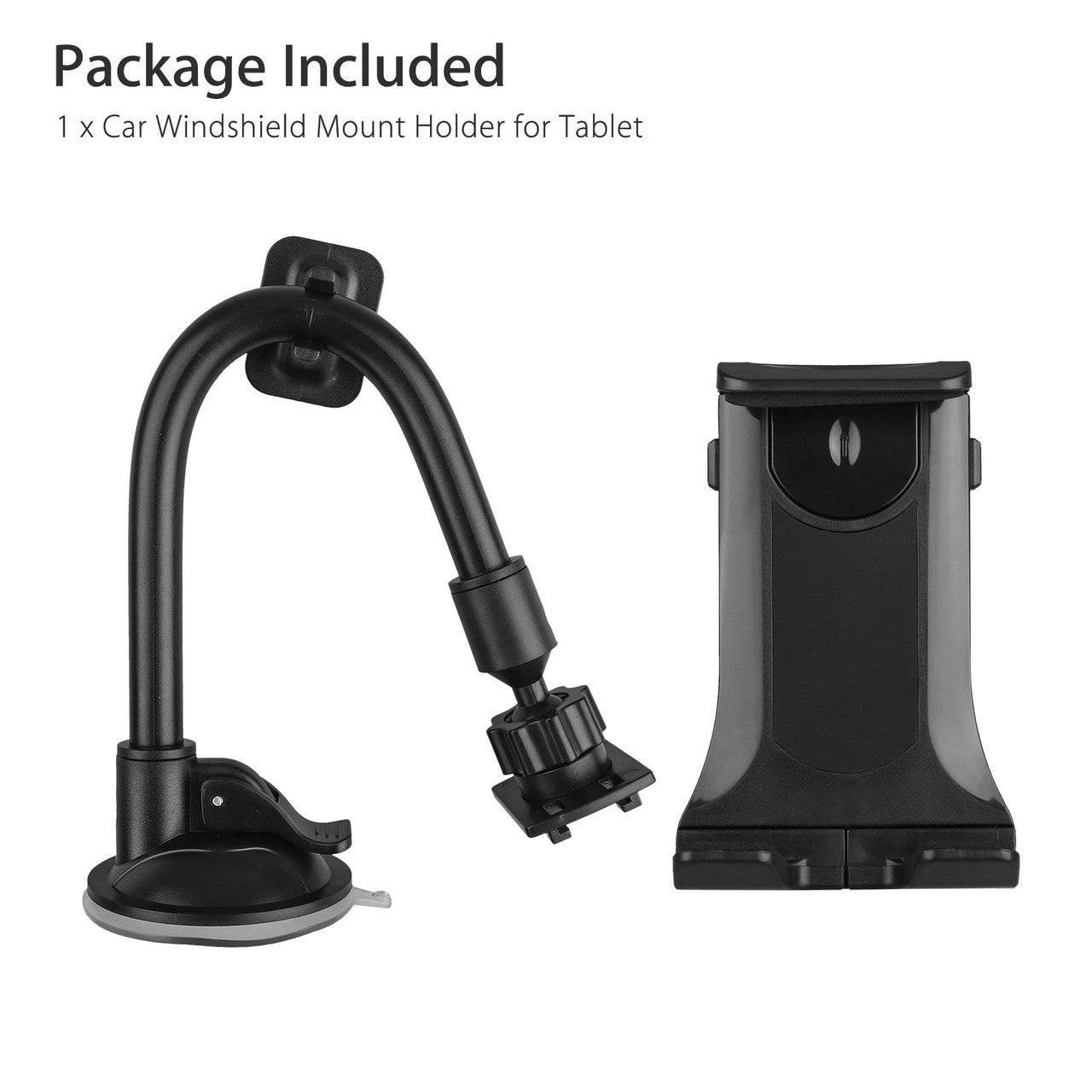 Car Tablet Mount Holder [13" Gooseneck Extension], Long Arm Car Windshield Phone Holder Suction Cup Mount for iPad Mini/Air, Samsung Galaxy Tab S10 S10e, All 4 -11 inch Smartphones & Tablet